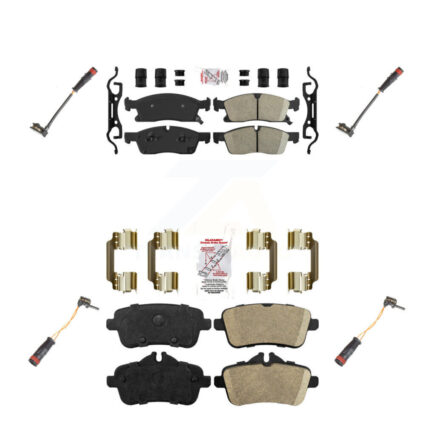 Front Rear Ceramic Disc Brake Pad & Wear Sensor Kit For Mercedes-Benz ML350 GLE350 GLE400 KNW-100318