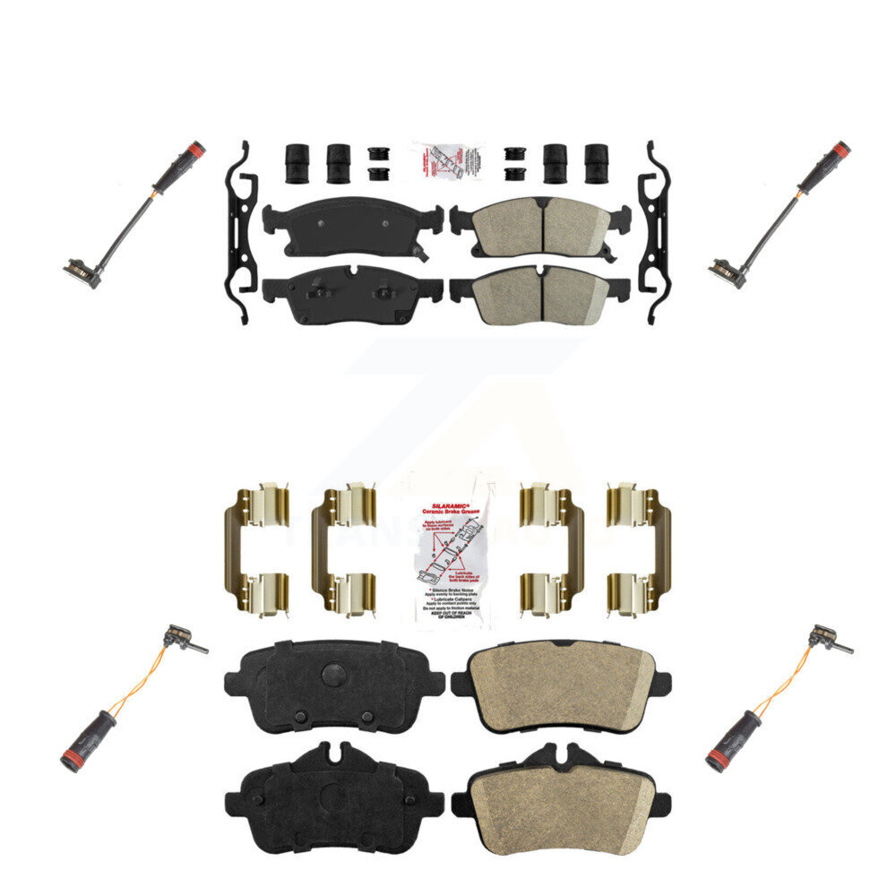Front Rear Ceramic Disc Brake Pad & Wear Sensor Kit For Mercedes-Benz ML350 GLE350 GLE400 KNW-100318