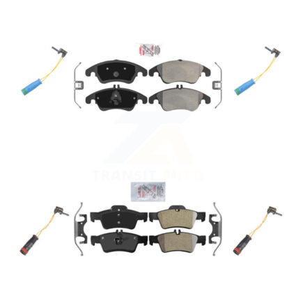 Front Rear Ceramic Disc Brake Pads And Wear Sensors Kit For Mercedes-Benz E400 KNW-100328