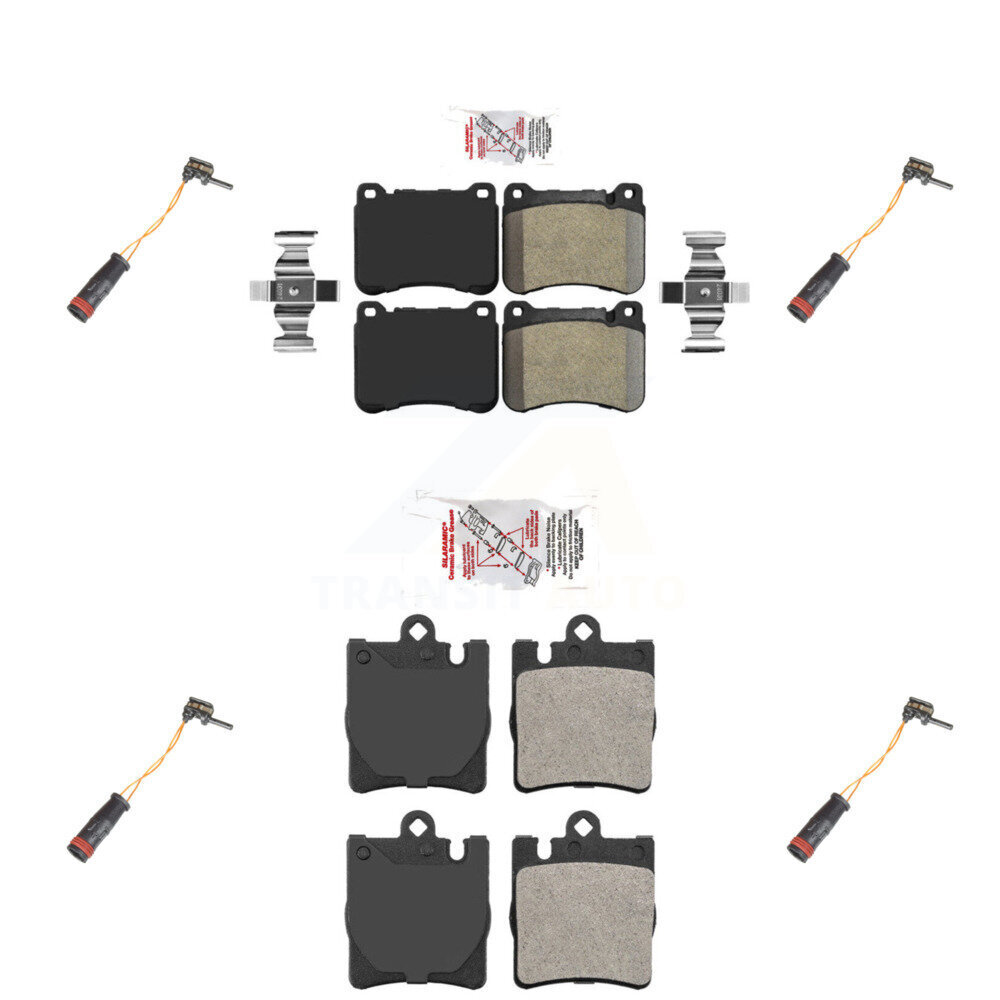 Front Rear Ceramic Disc Brake Pads And Wear Sensor Kit For Mercedes-Benz SLK350 C230 C320 KNW-100333