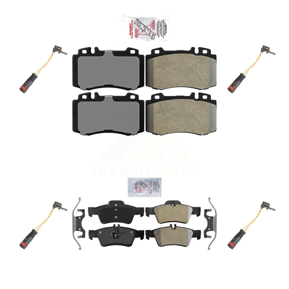 Front Rear Ceramic Brake Pad Wear Sensor Kit For Mercedes-Benz E350 SL500 SL550 E550 S500 KNW-100335