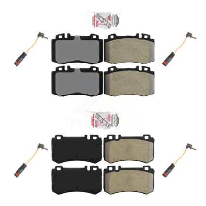 Front Rear Ceramic Disc Brake Pads And Wear Sensors Kit For Mercedes-Benz CL600 CL55 AMG KNW-100336