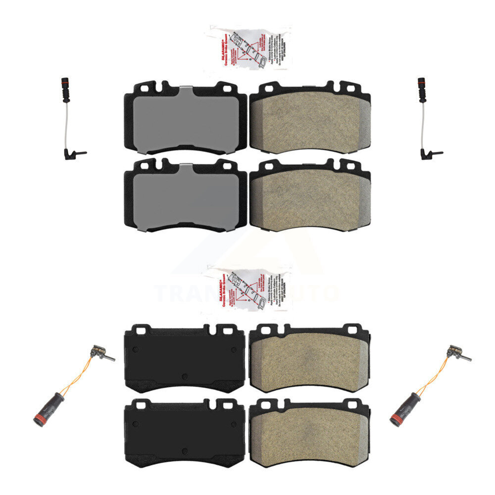 Front Rear Ceramic Disc Brake Pads And Wear Sensors Kit For Mercedes-Benz S600 5.5L KNW-100337