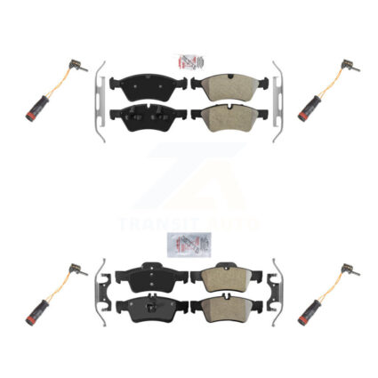 Front Rear Ceramic Disc Brake Pads And Wear Sensors Kit For Mercedes-Benz E350 AWD KNW-100339