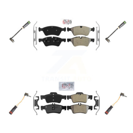 Front Rear Ceramic Brake Pads Wear Sensor Kit For Mercedes-Benz E550 4Matic with AWD 5.5L KNW-100343