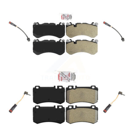Front Rear Ceramic Disc Brake Pads And Wear Sensors Kit For 2008-2009 Mercedes-Benz SL600 KNW-100344