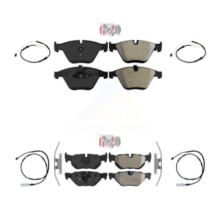 Front Rear Ceramic Disc Brake Pads And Wear Sensors Kit For BMW 328i xDrive KNW-100358