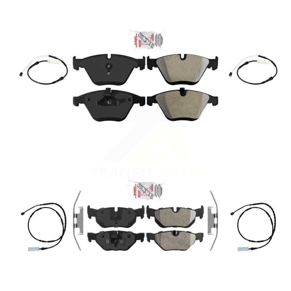Front Rear Ceramic Disc Brake Pads And Wear Sensors Kit For BMW 328i xDrive KNW-100358