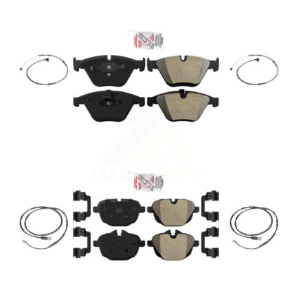 Front Rear Ceramic Disc Brake Pads And Wear Sensors Kit For BMW Z4 KNW-100376
