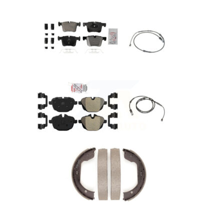 Front Rear Ceramic Disc Brake Pads And Wear Sensors Kit (5Pc) For 2011 BMW X3 xDrive28i KNW-100392