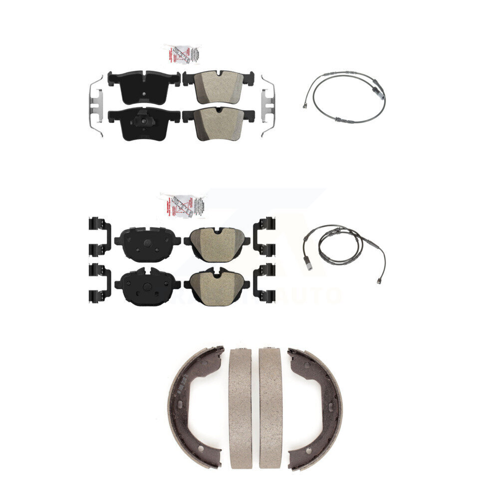 Front Rear Ceramic Disc Brake Pads And Wear Sensors Kit (5Pc) For 2011 BMW X3 xDrive28i KNW-100393