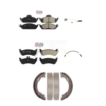 Front Rear Ceramic Brake Pads & Wear Sensor Kit (5Pc) For Mercedes-Benz ML320 ML350 ML430 KNW-100394