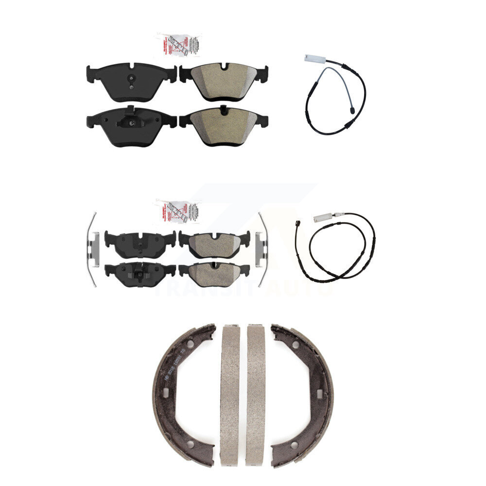 Front Rear Ceramic Disc Brake Pads And Wear Sensors Kit (5Pc) For BMW X1 KNW-100400