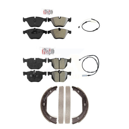 Front Rear Ceramic Disc Brake Pads And Wear Sensors Kit (5Pc) For BMW 335i KNW-100402