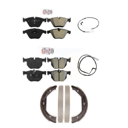 Front Rear Ceramic Brake Pad And Wear Sensor Kit (5Pc) For 2009-2010 BMW 335i xDrive 3.0L KNW-100405