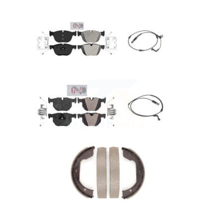 Front Rear Ceramic Disc Brake Pads And Wear Sensors Kit (5Pc) For BMW X5 X6 KNW-100410