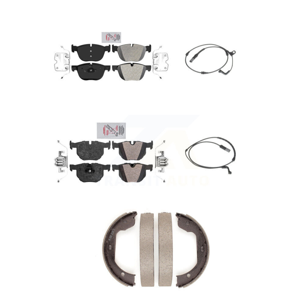 Front Rear Ceramic Disc Brake Pads And Wear Sensors Kit (5Pc) For BMW X5 X6 KNW-100410
