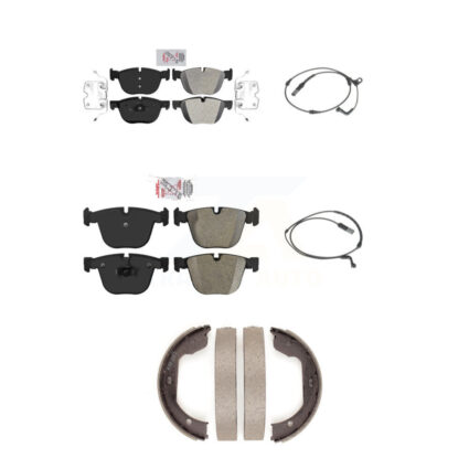 Front Rear Ceramic Disc Brake Pads And Wear Sensors Kit (5Pc) For BMW X5 X6 KNW-100411