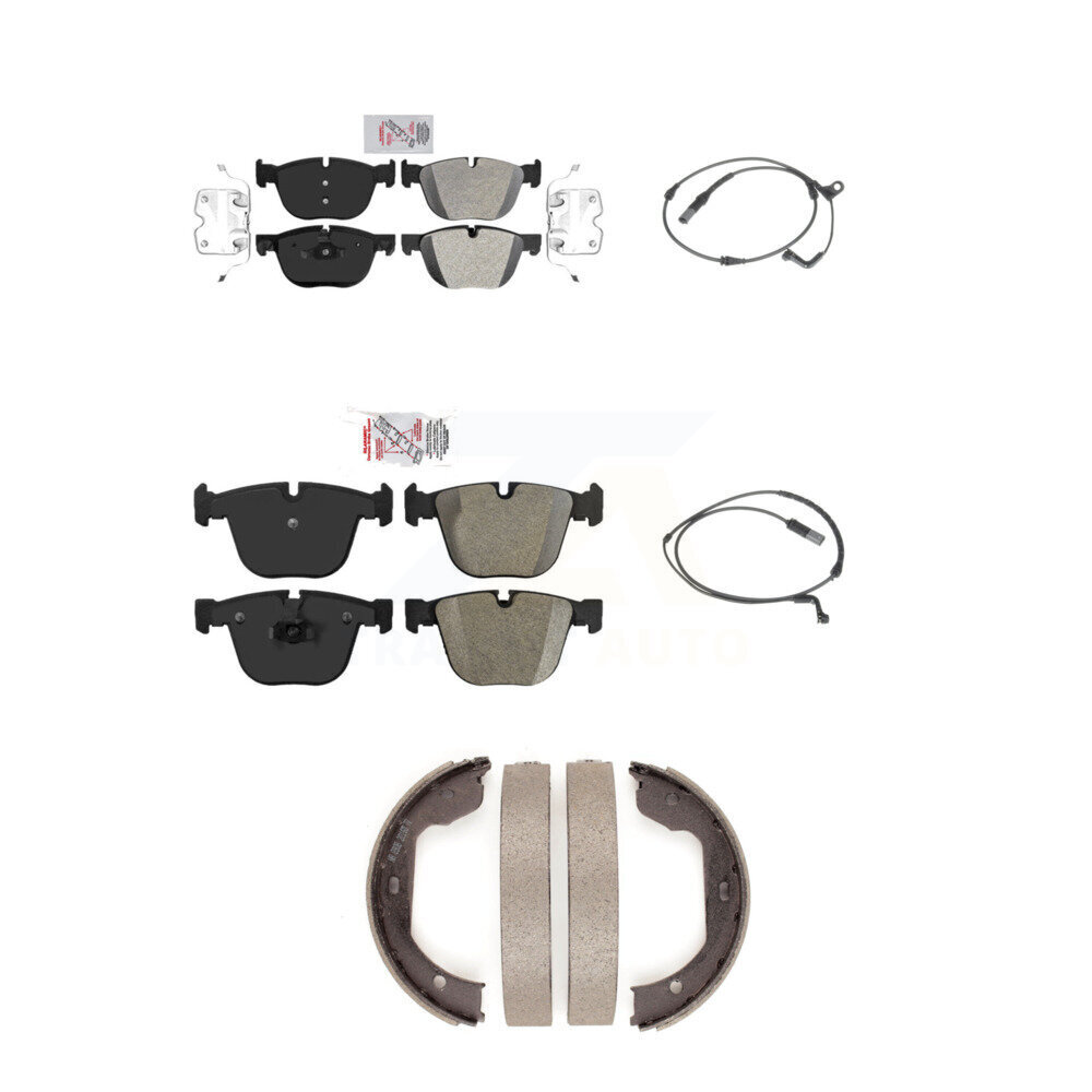 Front Rear Ceramic Disc Brake Pads And Wear Sensors Kit (5Pc) For BMW X5 X6 KNW-100411