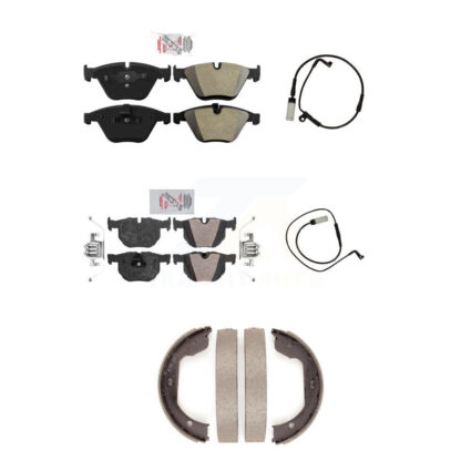 Front Rear Ceramic Disc Brake Pads And Wear Sensors Kit (5Pc) For BMW 535i xDrive KNW-100412