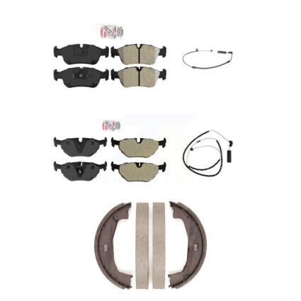 Front Rear Ceramic Disc Brake Pads And Wear Sensors Kit (5Pc) For BMW Z4 KNW-100415