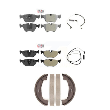 Front Rear Ceramic Disc Brake Pads And Wear Sensors Kit (5Pc) For BMW Z4 KNW-100416