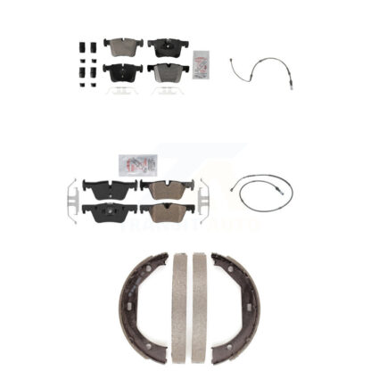 Front Rear Ceramic Disc Brake Pad And Wear Sensor Kit (5Pc) For BMW 320i xDrive 328d 2.0L KNW-100424
