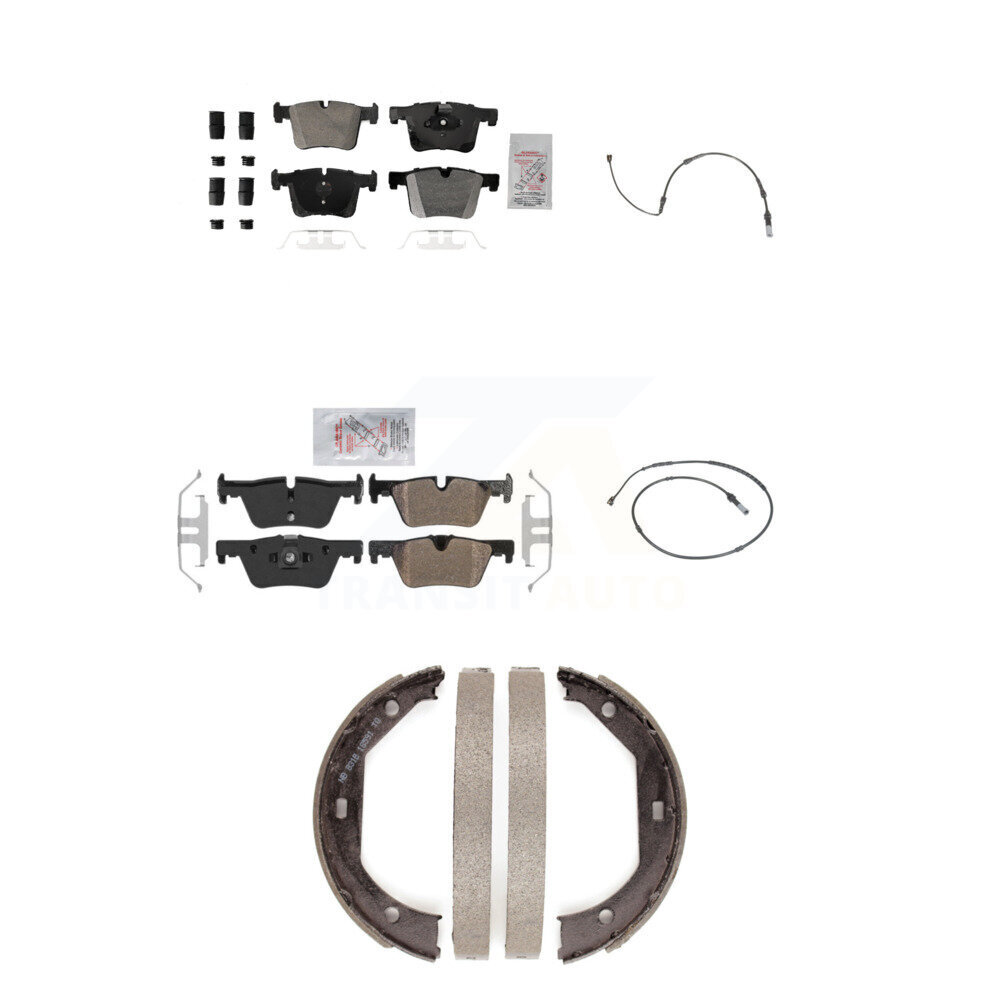 Front Rear Ceramic Disc Brake Pad And Wear Sensor Kit (5Pc) For BMW 320i xDrive 328d 2.0L KNW-100424