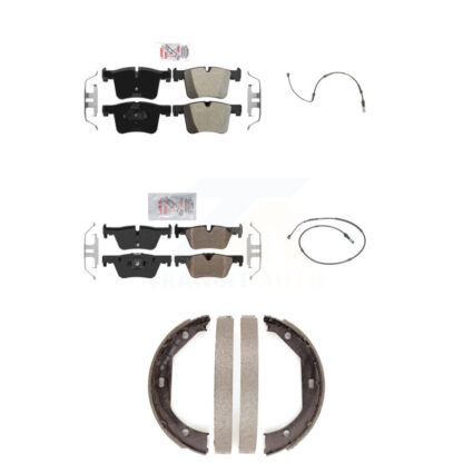 Front Rear Ceramic Disc Brake Pad And Wear Sensor Kit (5Pc) For BMW 320i xDrive 328d 2.0L KNW-100425