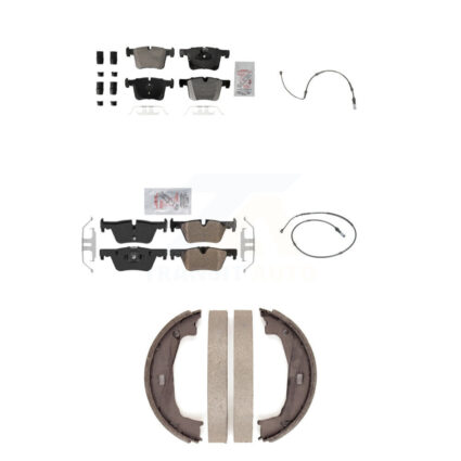 Front Rear Ceramic Disc Brake Pad And Wear Sensor Kit (5Pc) For BMW 320i xDrive 328d 2.0L KNW-100426