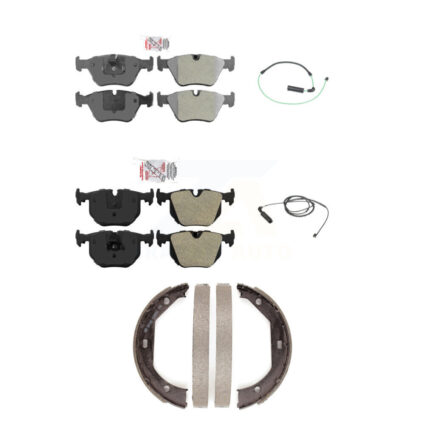 Front Rear Ceramic Disc Brake Pad And Wear Sensor Kit (5Pc) For BMW 330Ci 330i 330xi 3.0L KNW-100430