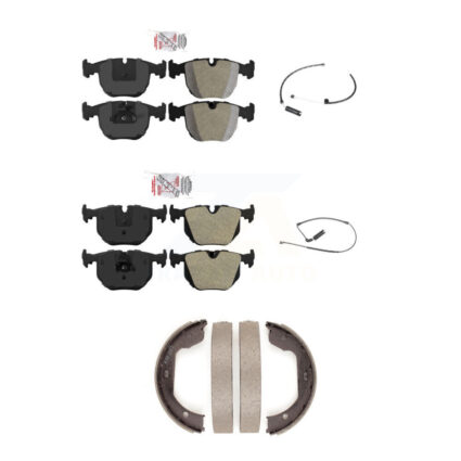 Front Rear Ceramic Disc Brake Pads And Wear Sensors Kit (5Pc) For BMW X5 KNW-100431