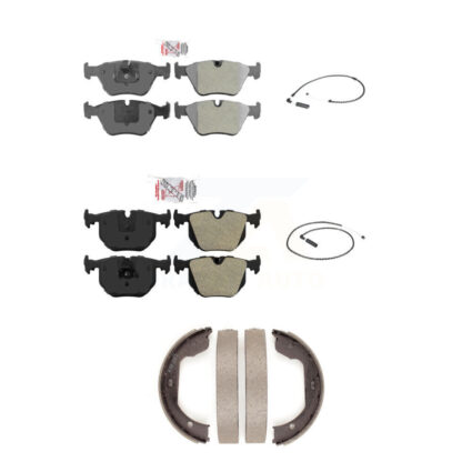 Front Rear Ceramic Disc Brake Pads And Wear Sensors Kit (5Pc) For 2004-2010 BMW X3 KNW-100432