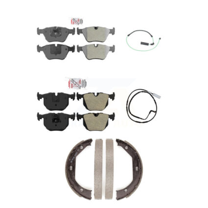 Front Rear Ceramic Disc Brake Pads And Wear Sensors Kit (5Pc) For 2005 BMW 330xi 3.0L KNW-100433