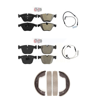 Front Rear Ceramic Brake Pads & Wear Sensor Kit (5Pc) For BMW 750i 750Li 745i 745Li 760Li KNW-100439