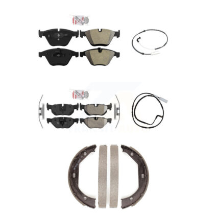 Front Rear Ceramic Disc Brake Pads And Wear Sensors Kit (5Pc) For BMW 328i xDrive KNW-100457