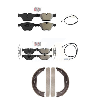 Front Rear Ceramic Disc Brake Pads And Wear Sensors Kit (5Pc) For BMW 328i xDrive KNW-100458