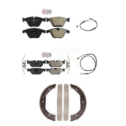 Front Rear Ceramic Disc Brake Pads And Wear Sensors Kit (5Pc) For BMW 328i xDrive KNW-100459