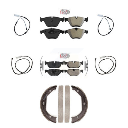Front Rear Ceramic Disc Brake Pads And Wear Sensors Kit (7Pc) For BMW X1 KNW-100470