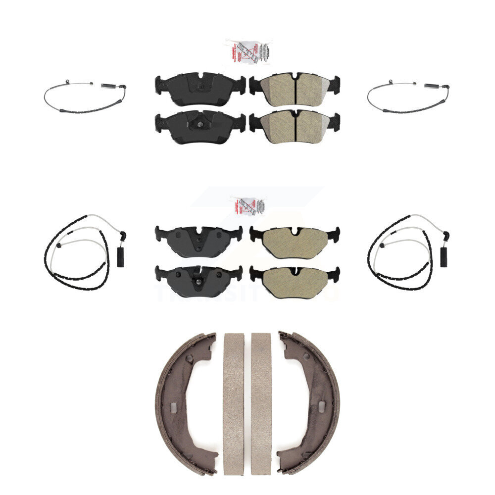 Front Rear Ceramic Disc Brake Pads And Wear Sensors Kit (7Pc) For BMW Z4 KNW-100476