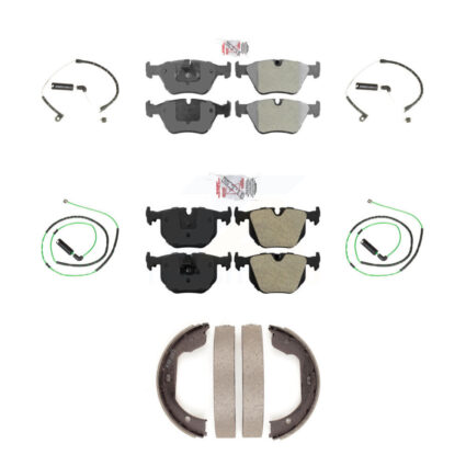 Front Rear Ceramic Disc Brake Pads And Wear Sensors Kit (7Pc) For BMW Z4 KNW-100477