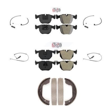 Front Rear Ceramic Disc Brake Pads And Wear Sensors Kit (7Pc) For BMW X5 KNW-100485