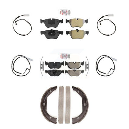Front Rear Ceramic Disc Brake Pad Wear Sensor Kit (7Pc) For 2007 BMW 328i Wagon with 3.0L KNW-100501