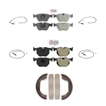 Front Rear Ceramic Disc Brake Pads And Wear Sensors Kit (7Pc) For 2004-2010 BMW X3 KNW-100509