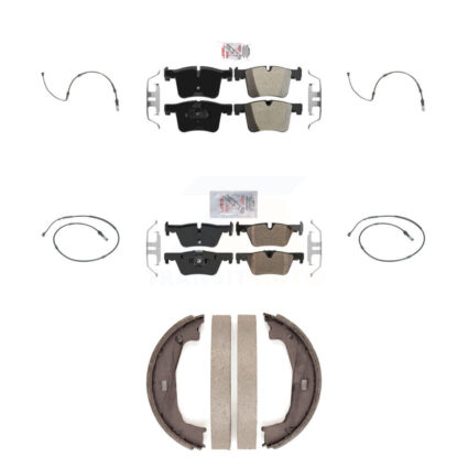Front Rear Ceramic Disc Brake Pad And Wear Sensor Kit (7Pc) For BMW 320i xDrive 328d 2.0L KNW-100513
