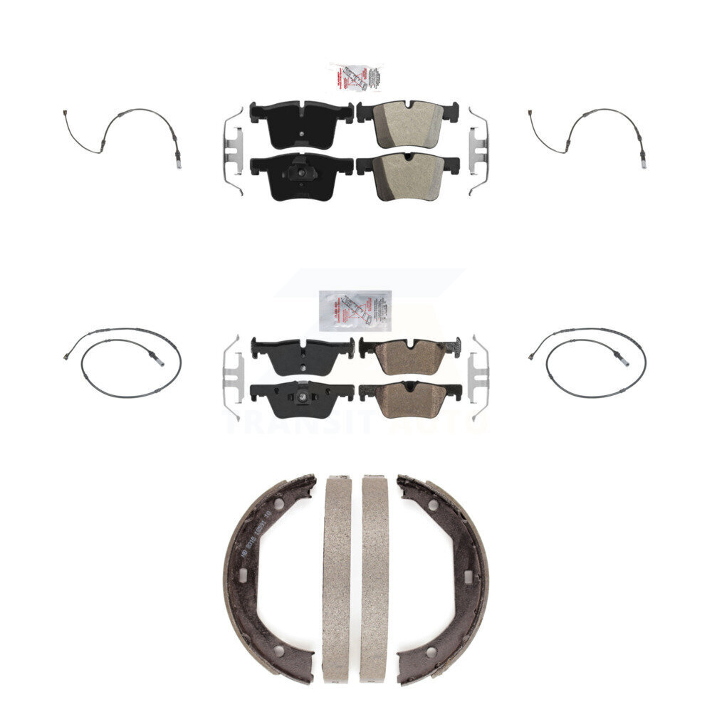 Front Rear Ceramic Disc Brake Pad And Wear Sensor Kit (7Pc) For BMW 320i xDrive 328d 2.0L KNW-100515