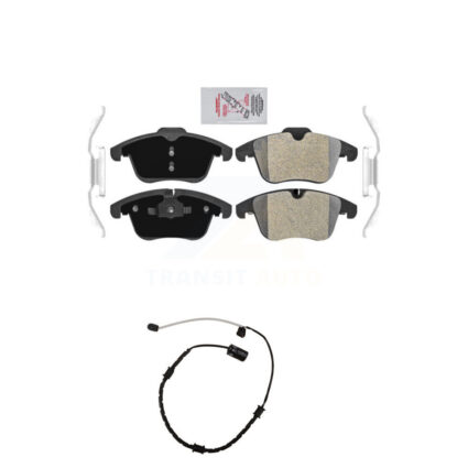 Front Ceramic Brake Pad & Wear Sensor Kit For 2007 Jaguar XK with Composite KNW-100548