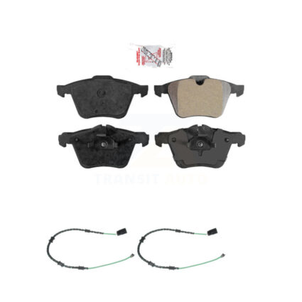 Front Ceramic Brake Pad & Wear Sensor Kit For 13-15 Jaguar XF 3.0L with 356mm Rotor KNW-100715