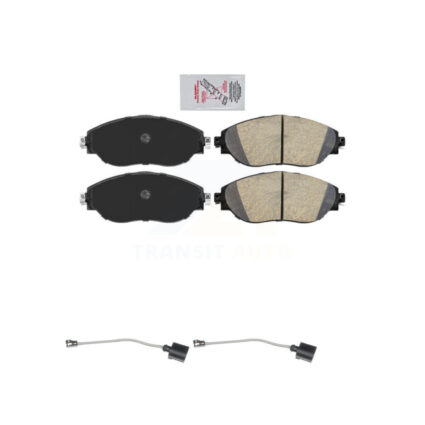 Front Ceramic Brake Pad & Extra Wear Sensor Kit For Volkswagen Tiguan Jetta Audi Q3 GTI R KNW-100764