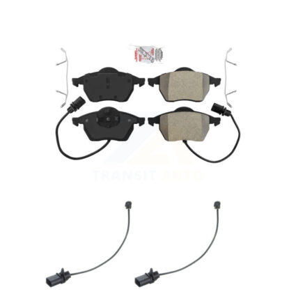 Front Ceramic Disc Brake Pads And Extra Wear Sensors Kit For Volkswagen Passat KNW-100822